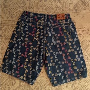 Supreme Gradient Jacquard Denim Shorts